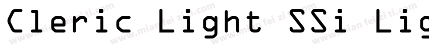Cleric Light SSi Light Italic字体转换